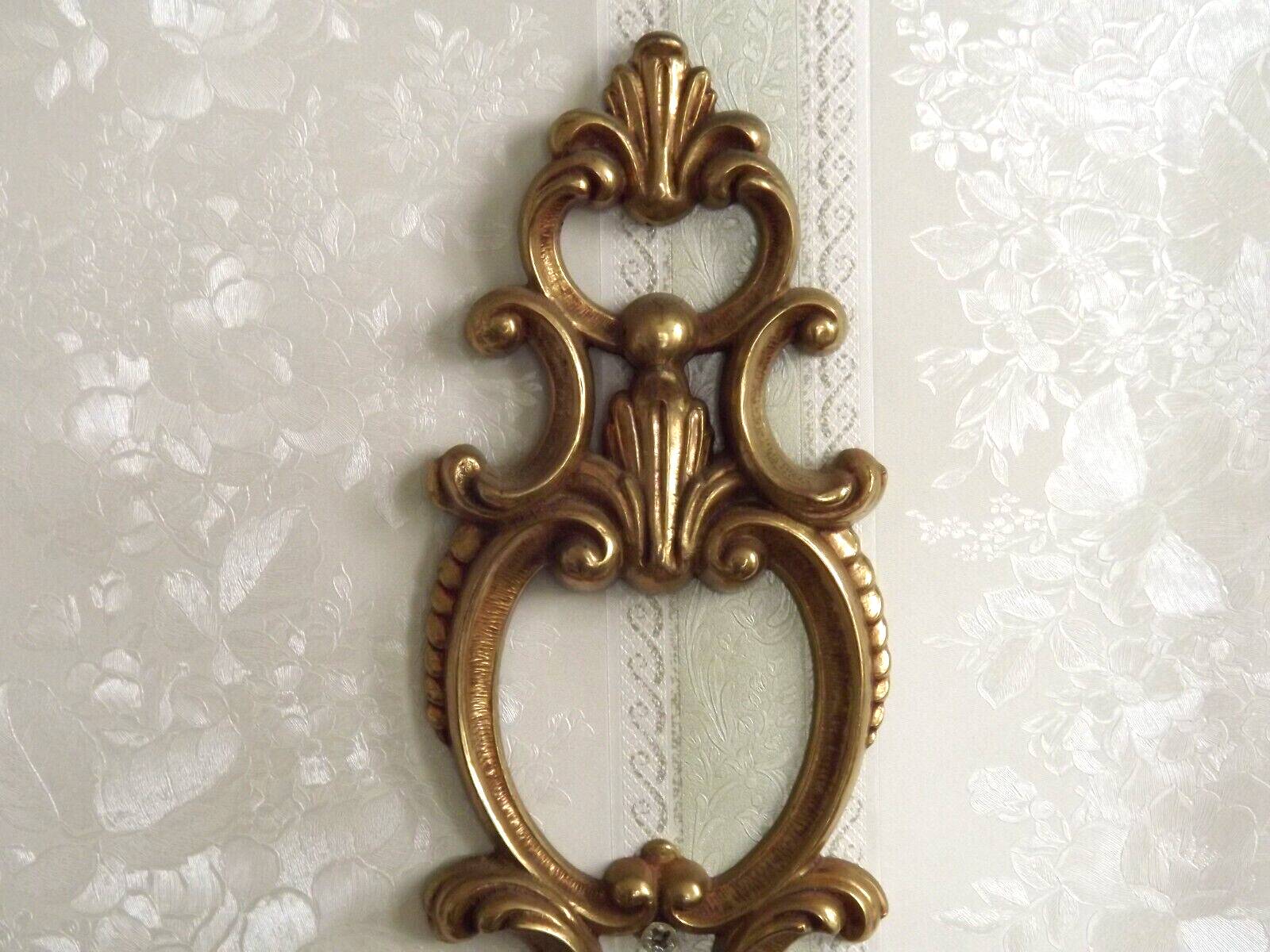 Large Vintage French Bronze Open Back Design Leaf Detail Double Wall Light 4740