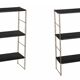 2 wall shelves string in gold and black metal with twist year 60