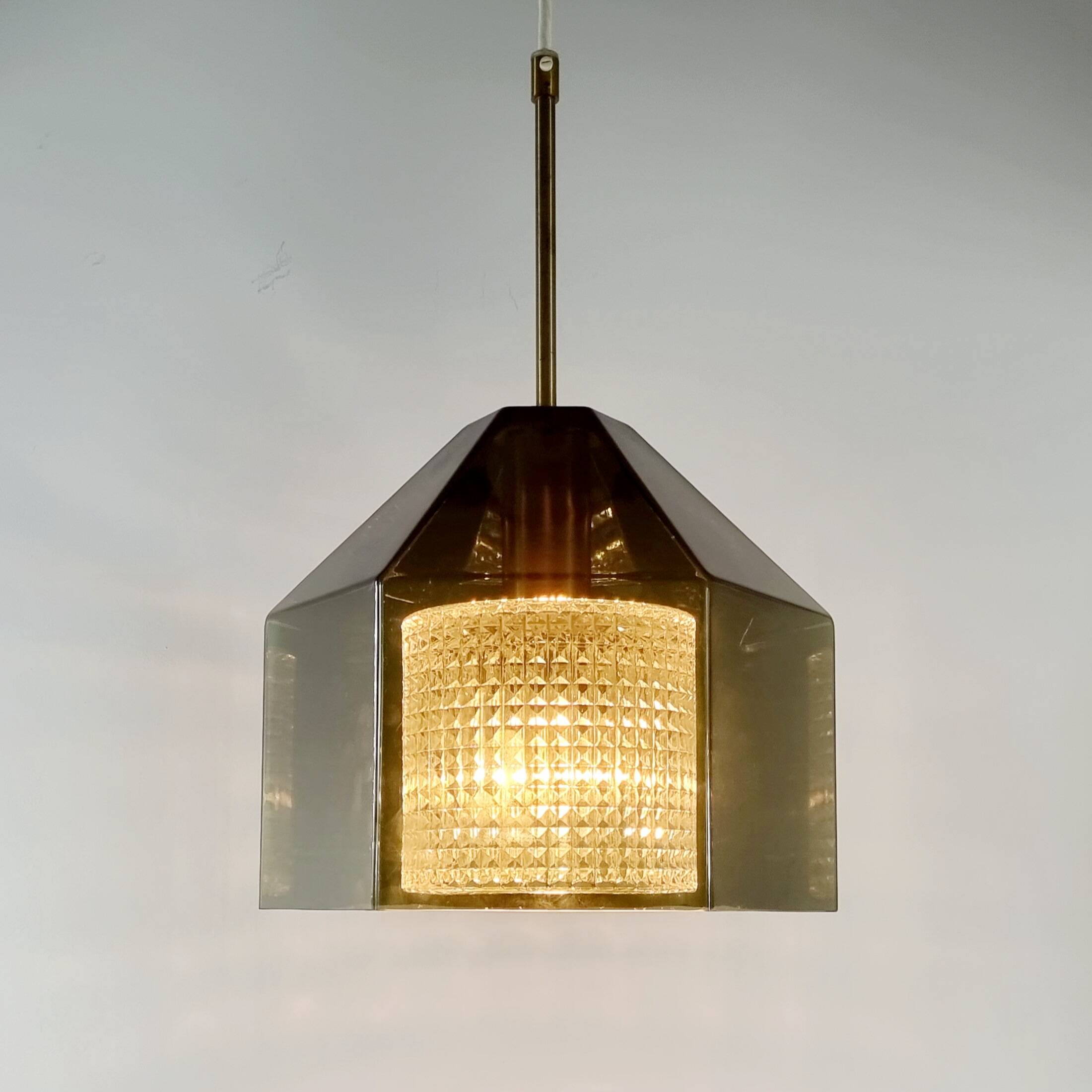 Mid-Century Scandinavian Glass Ceiling Light by Carl Fagerlund for Orrefors, 1960s