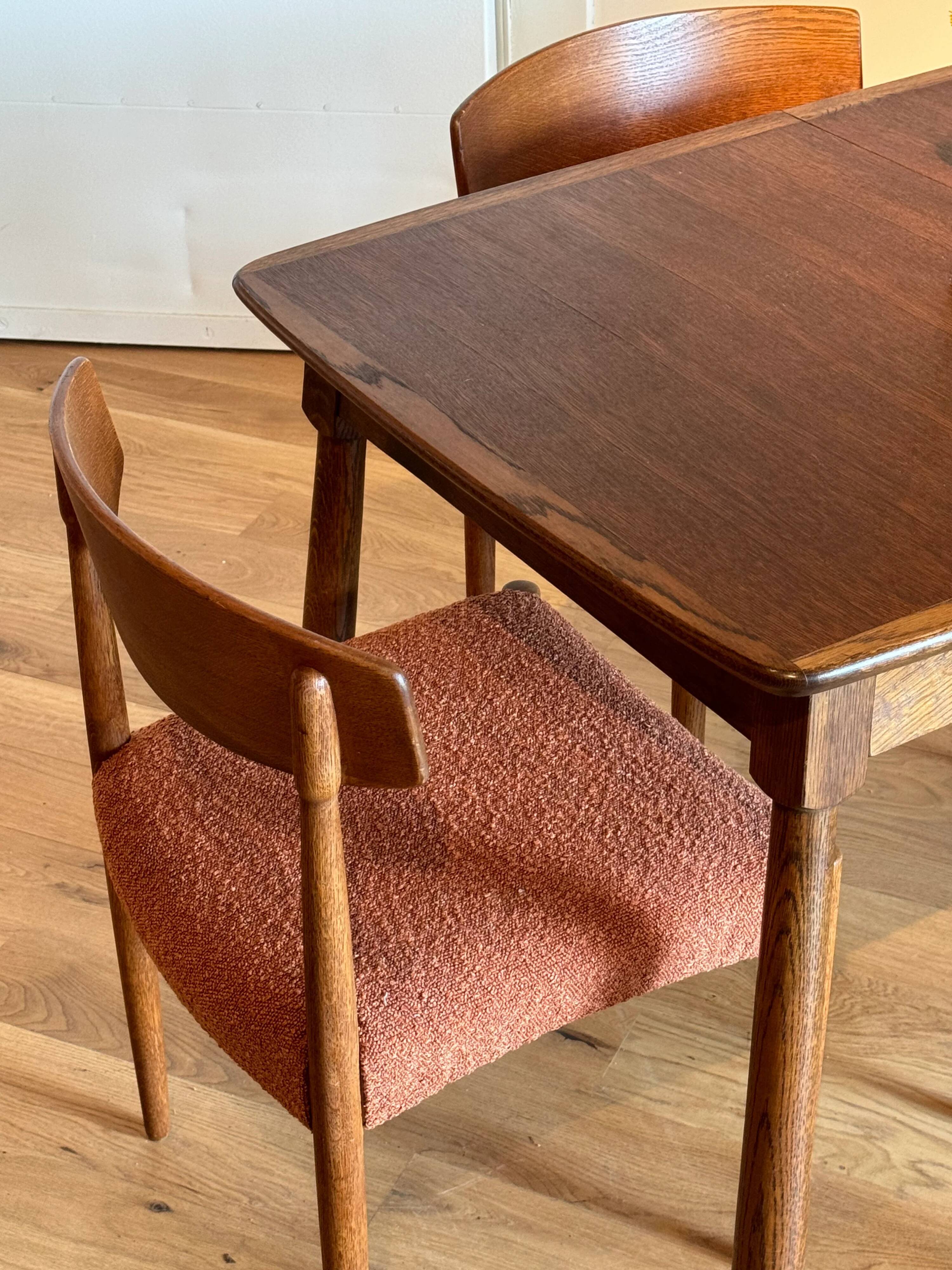 Vintage Scandinavian oak table "Mette"