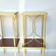Pair of nightstands vintage formica and brass style rings