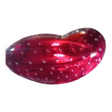 Vintage Murano Ashtray Catchall - Ruby Red Bullicante Glass - Vi