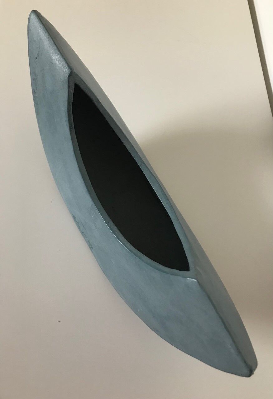 Half moon ceramic vase