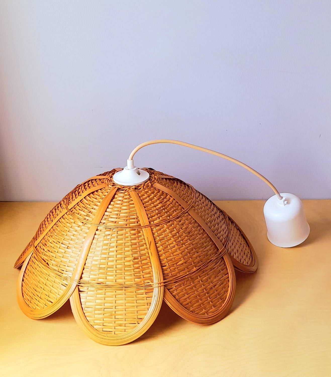 Rattan flower suspension 1960
