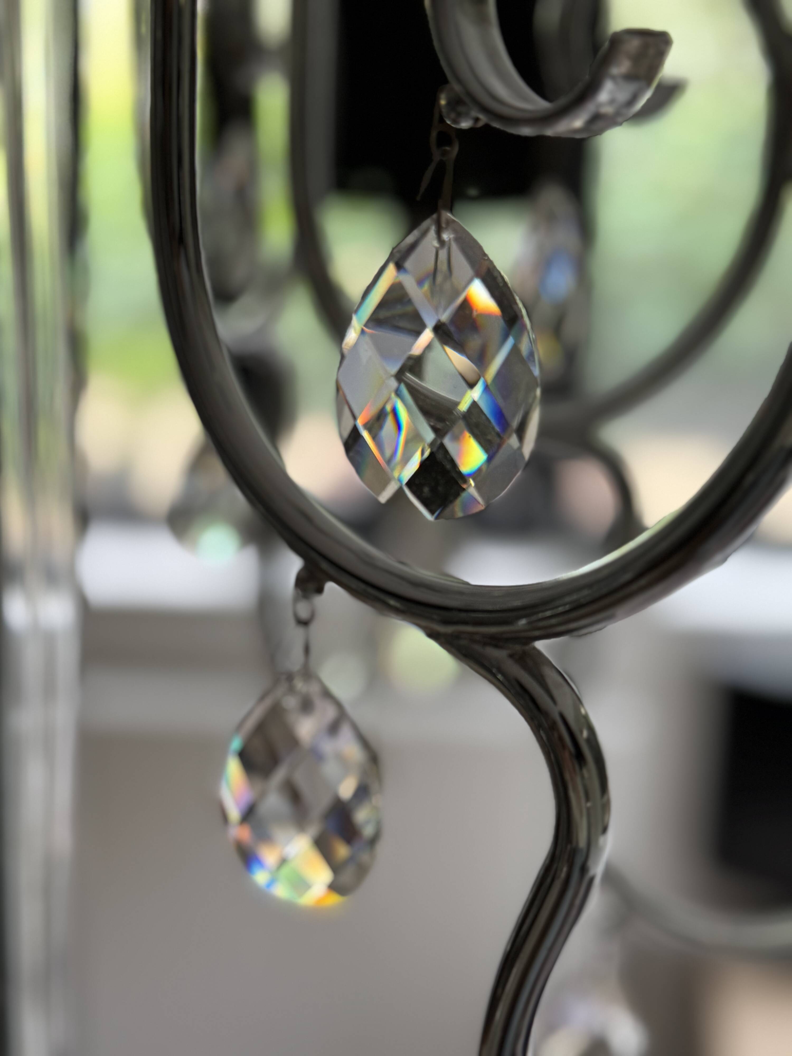 Murano crystal chandelier black lampshade