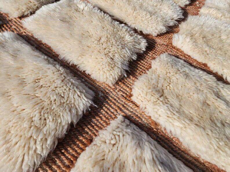 Handmade wool hallway rug, size 75 x 300 cm