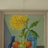 Still life: Fruits and yellow flower (attributed to Schultzer)