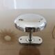 Wall hook, chrome metal coat rack, minimalist, 60s 70s
