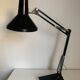 Lampe vintage 1970 d'architecte Twist noire bureau - 70 cm
