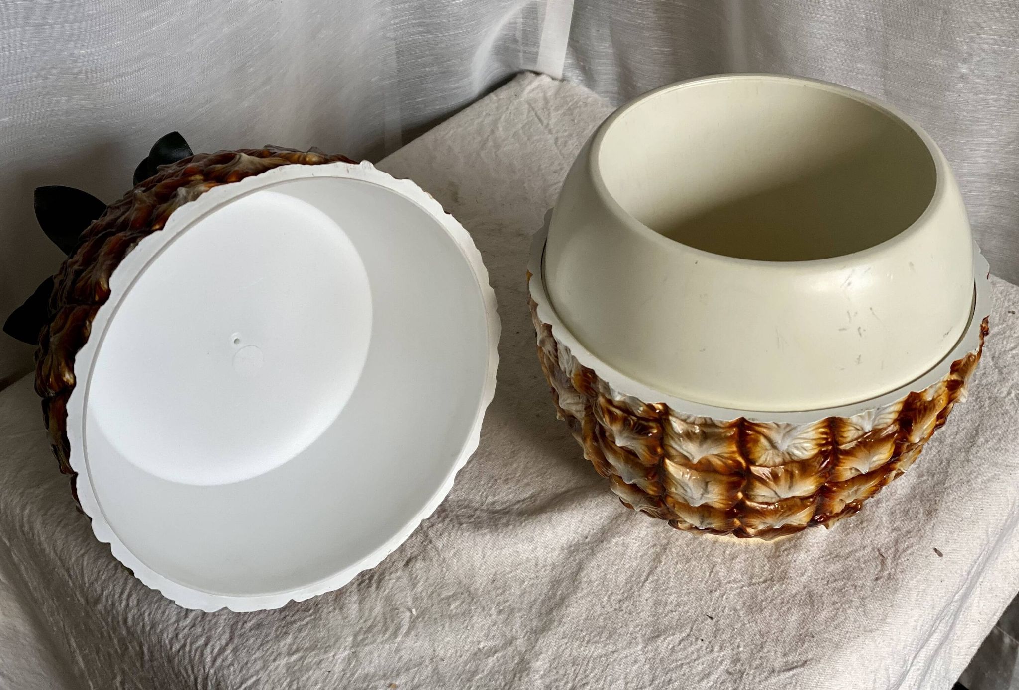 Vintage 1970s Michel Dartois Pineapple Shaped Ice Bucket