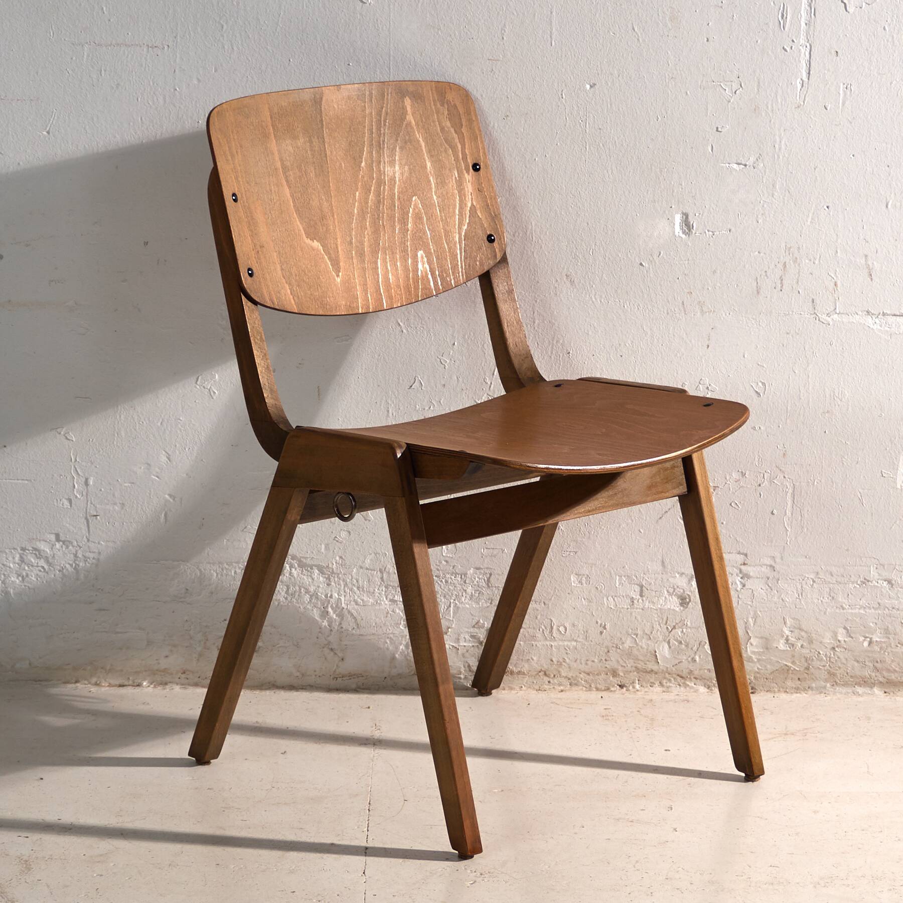 Vintage Thonet dining chairs (c.1950). Set of 4 pieces.