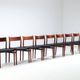 Arne Vodder model 418 dining chairs in rosewood Sibast Mobler Denmark 1960