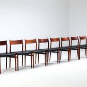 Arne Vodder model 418 dining chairs in rosewood Sibast Mobler Denmark 1960