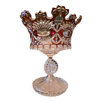 Red crystal fruit bowl
