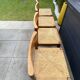 Suite de 4 chaises paillées vintage années 70