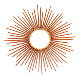 vintage gold metal sun mirror