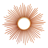 vintage gold metal sun mirror
