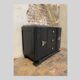 Black art deco sideboard and grey marble