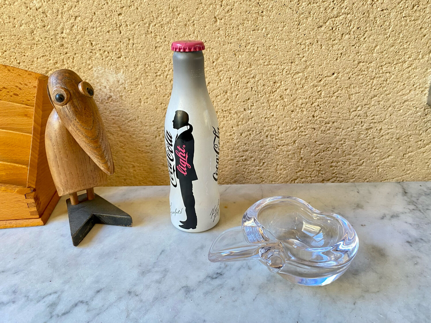 Cendrier pomme cristal de vannes France vintage années 70