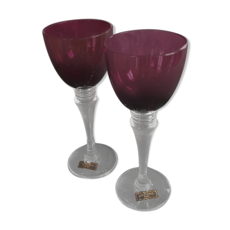 St Louis crystal color glass has digestive liquor