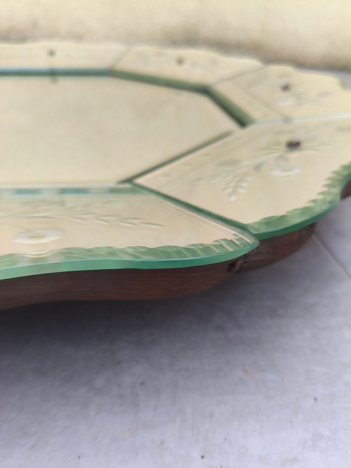 Miroir biseauté vénitien octogonal