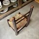 Chaise basse George Robert en bois et paille n°1