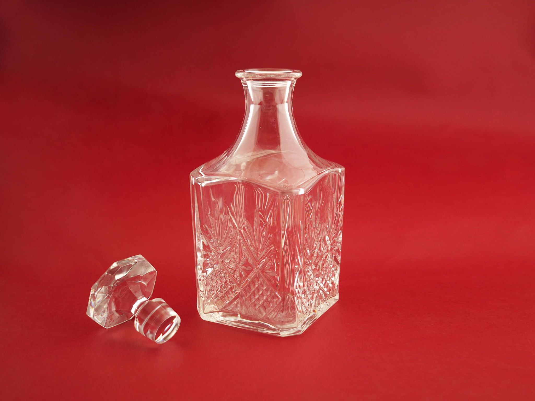 Glass decanter, Danish design, 1970s, production: Denmark