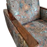 Mid Century Geometric Armchairs with Ethnic Pattern, Europe, 1970s
