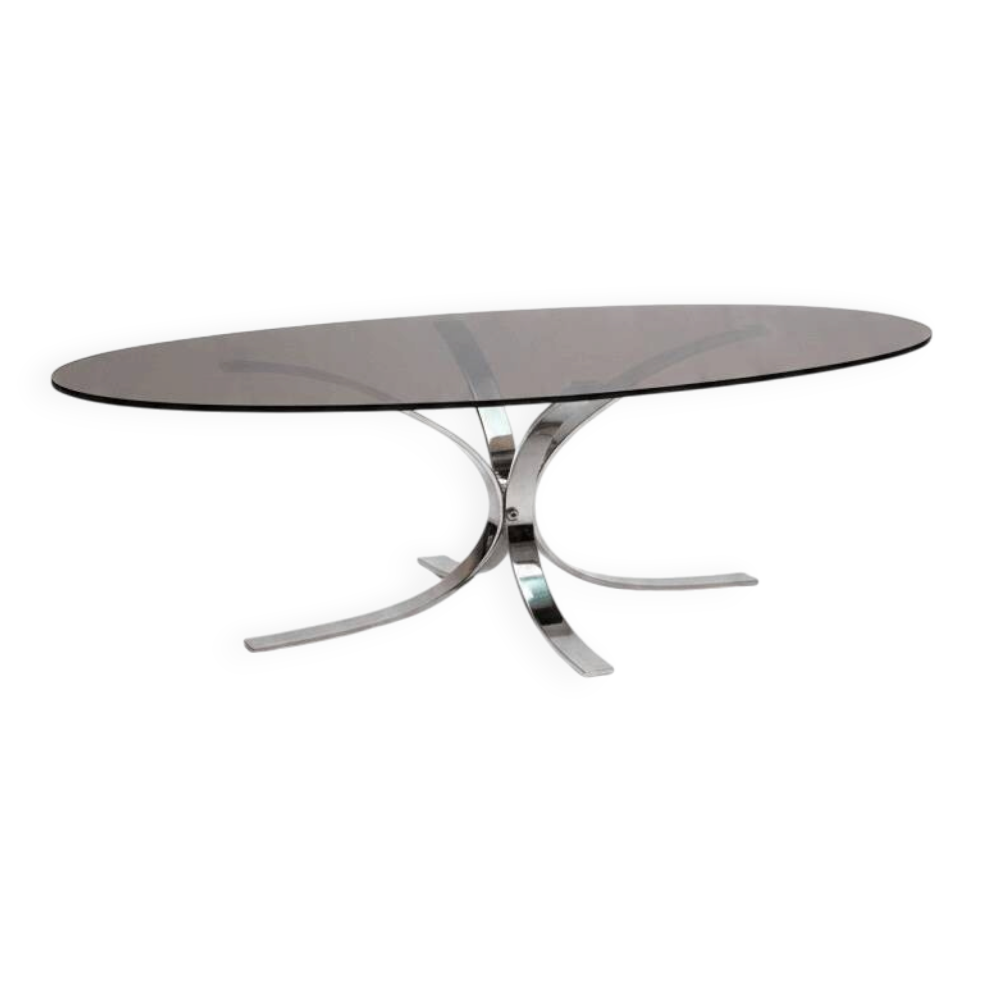 Table basse ovale vintage, 1970