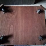 Table gueridon desserte art deco en noyer