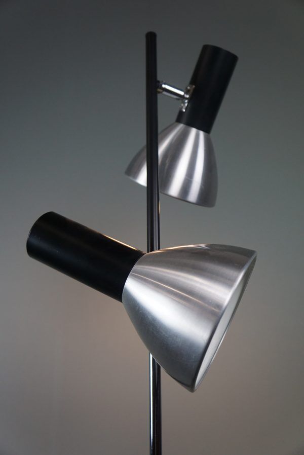 Floor lamp with 2 spots by Sölken Leuchten 1960