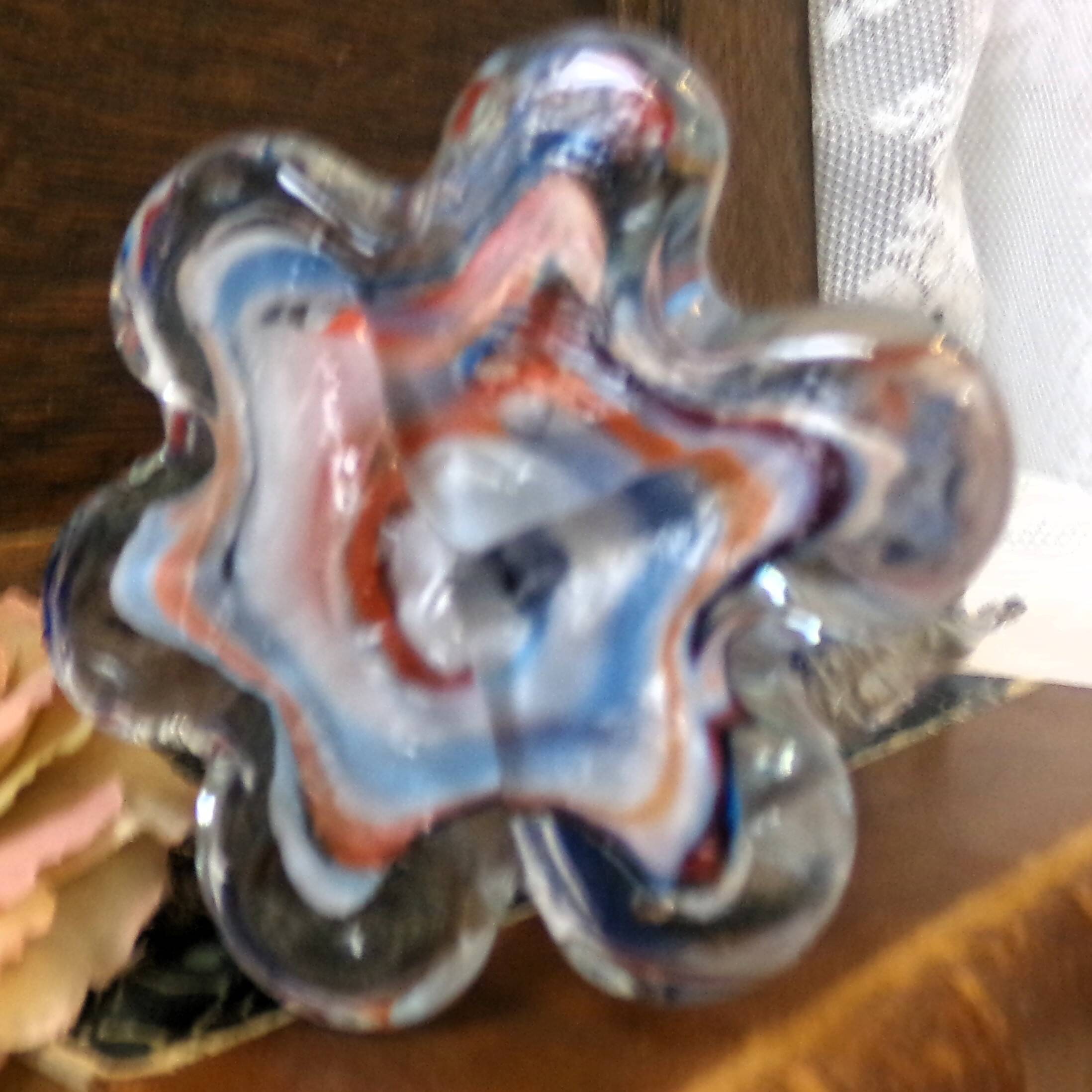 Vase Murano Magnifique vase solifleur en forme de poisson bondissant