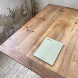 Walnut farmhouse table with swivel and extendable top