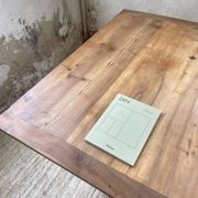 Table de ferme noyer plateau pivotable à allonges