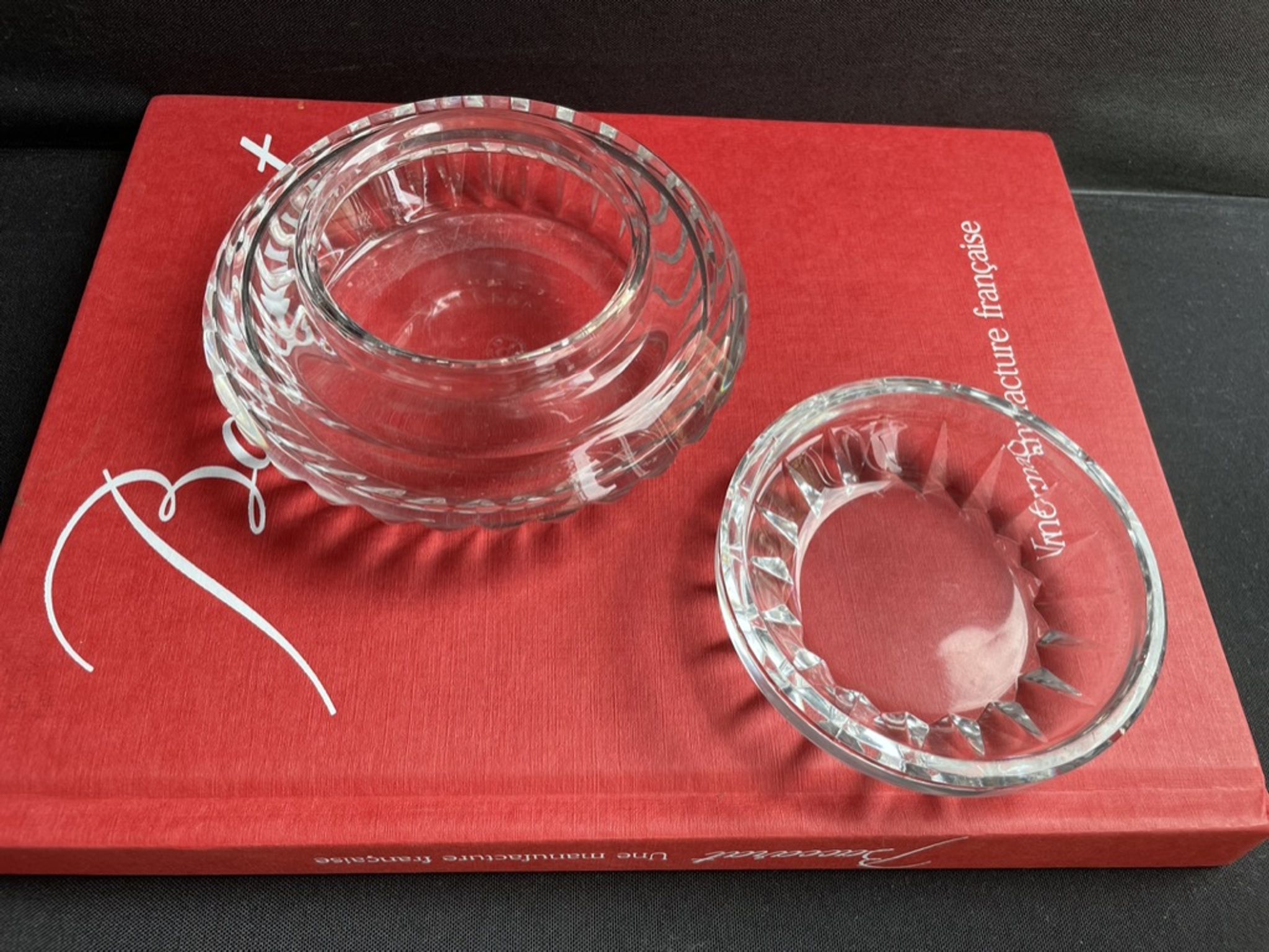 Bonbonnière ou boîte à coton Baccarat modèle Monique - Art déco
