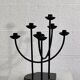 Metal candle holder and black quartz base
