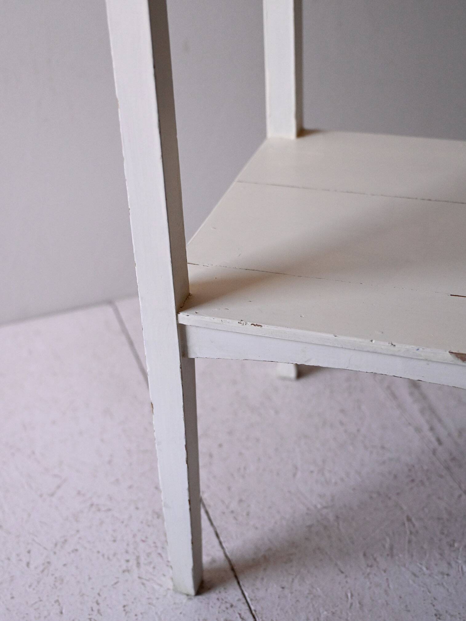 Pair of mid-century Scandinavian white-painted nightstands