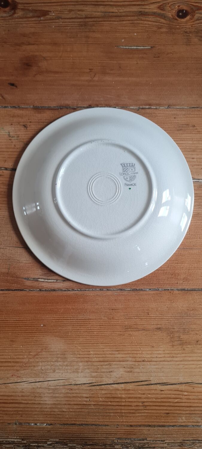Set de 10 assiettes plates longchamps vintage
