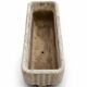 3 large rectangular stone planters