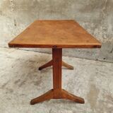 Antique bistro table beech side table or work table