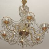 Brass chandelier, 1960s