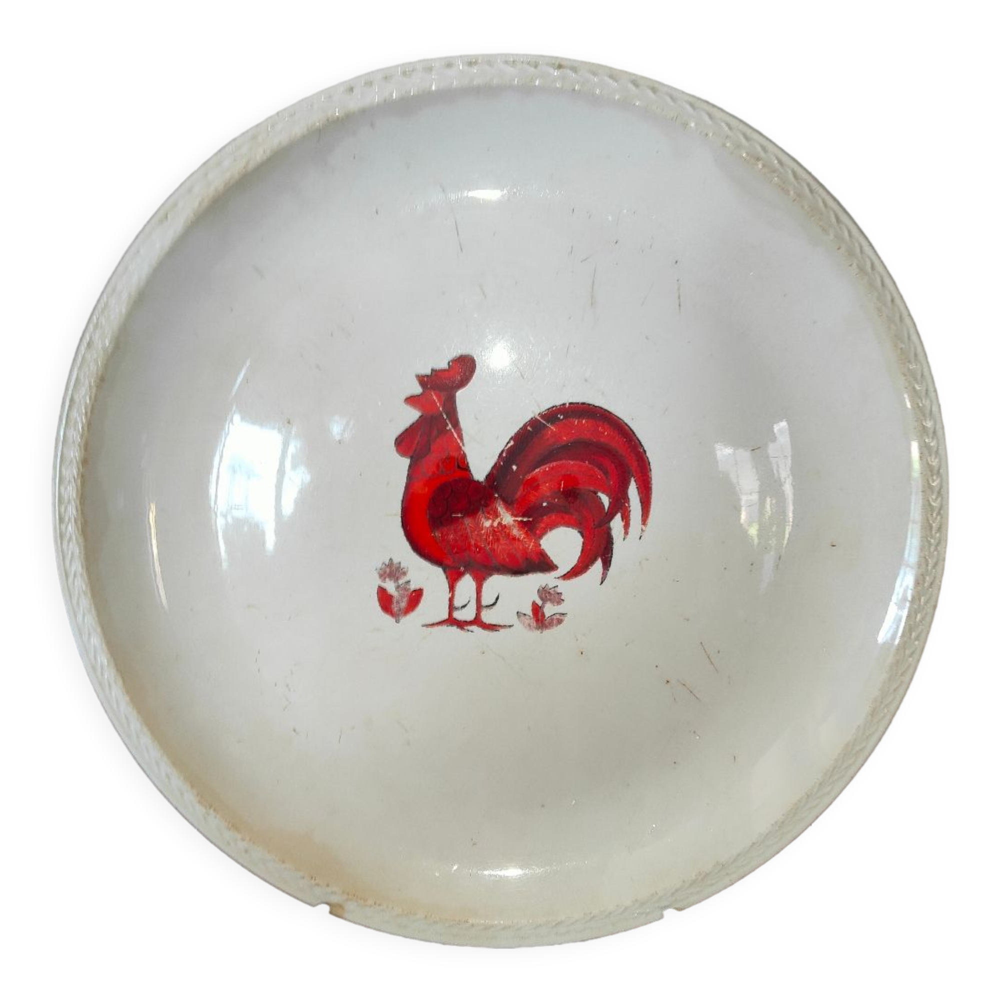 Pie dish of France with rooster decoration