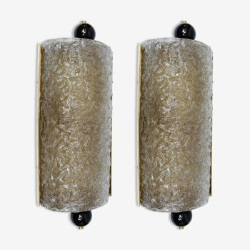 Pair of sconces in Murano glass