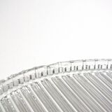 Oval trayhandles, crystal, made in France, art deco