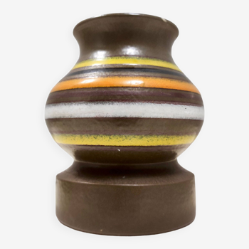 Vase Postmoderne en Faïence Émaillée Marron par Bitossi