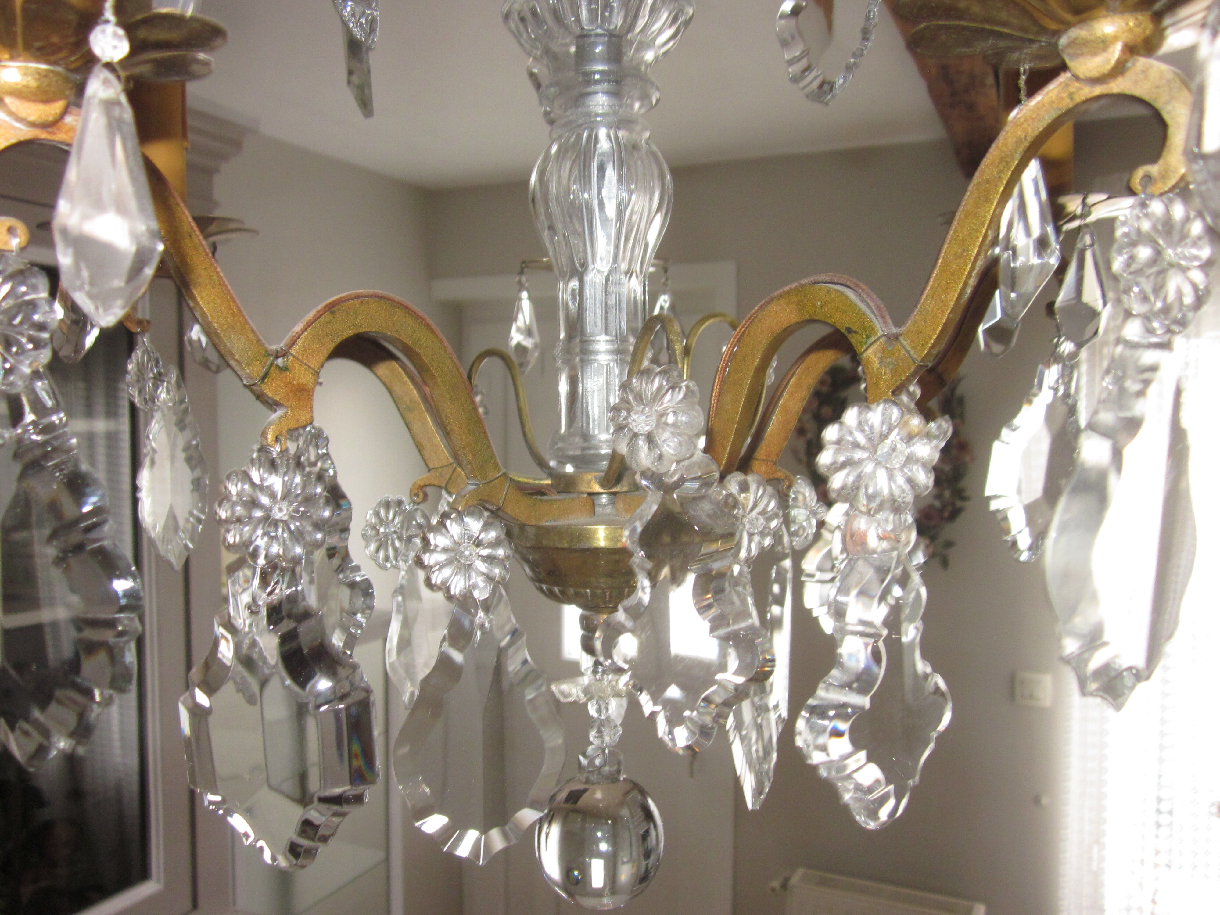 Old stamps chandelier