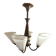 Art deco chandelier in copper and granite glass