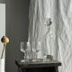 Small ribbed glass carafe, large round cap