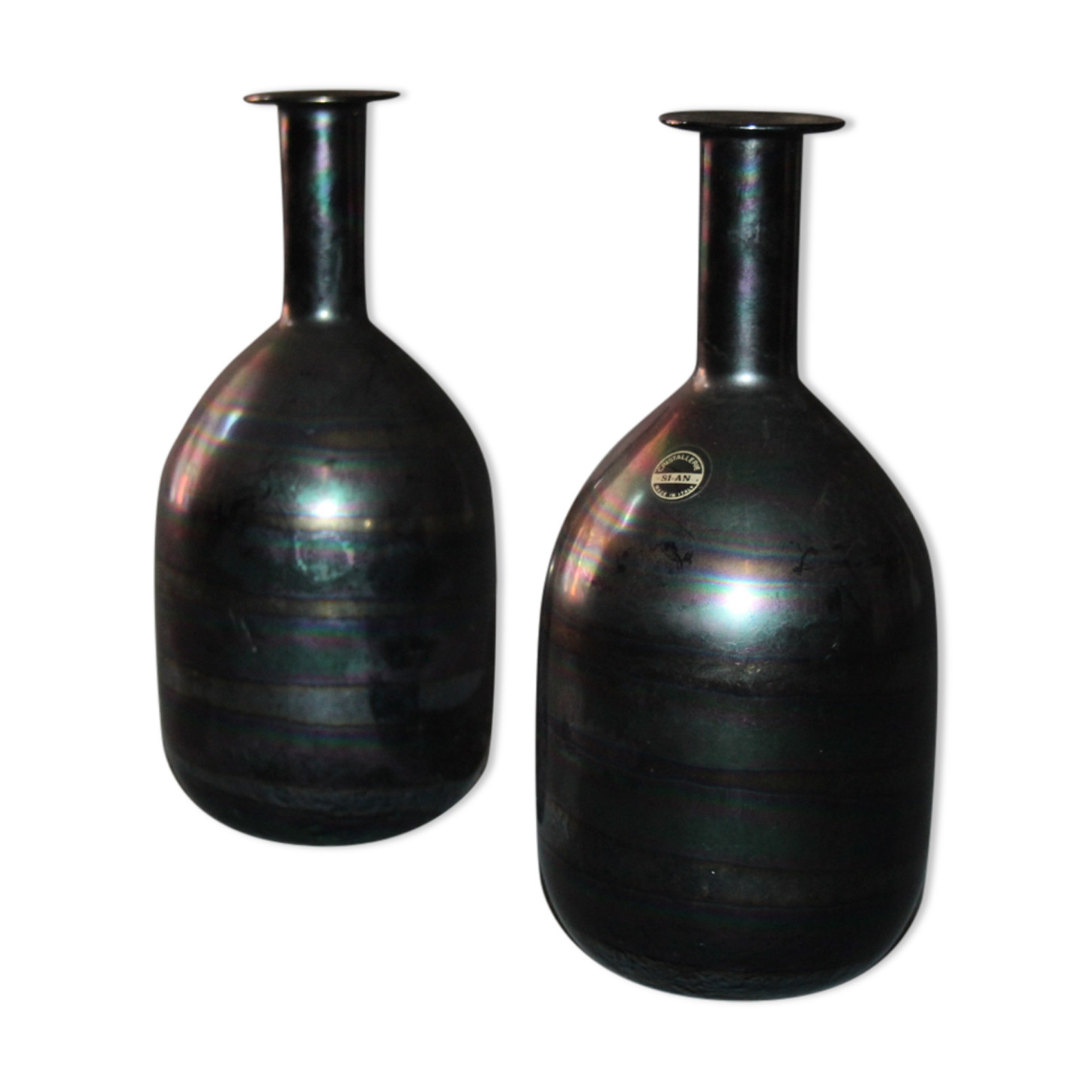 Pair of italian glass vases