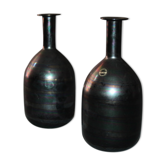 Pair of italian glass vases